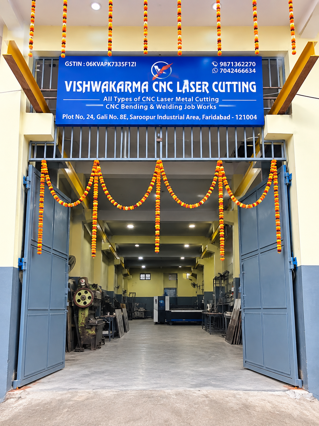 A view of the Vishwakarma CNC entrance.